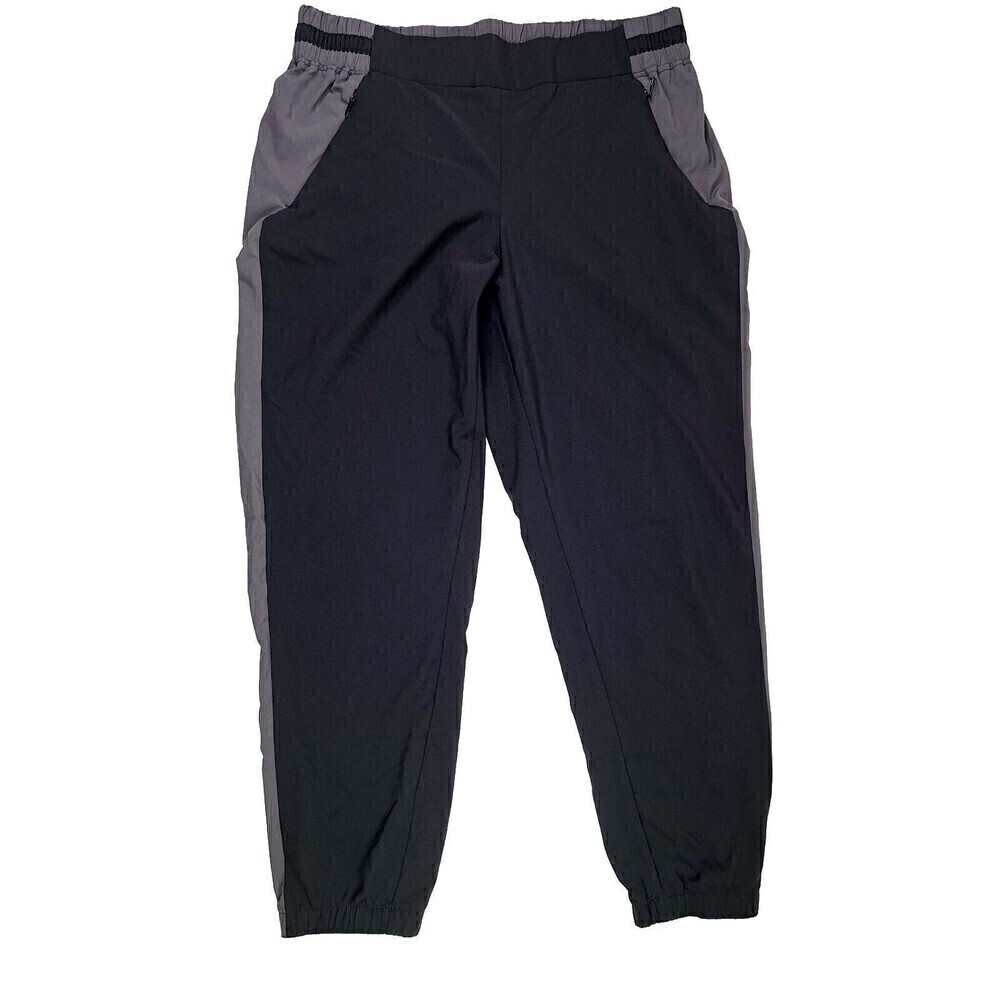 FABLETICS Windsor Jogger Track Pants Gray Black Women's Size Large - Picture 2 of 6